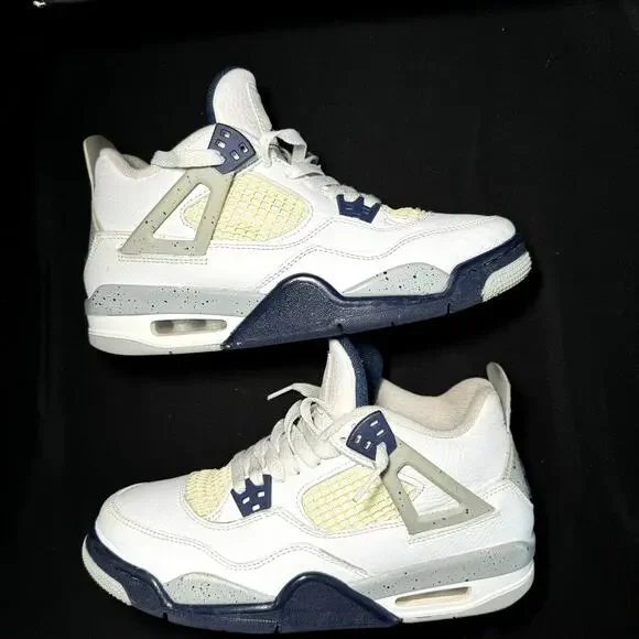 Size 7 - Nike Air Jordan 4 Retro GS Midnight Navy Men's Shoes - Picture 2 of 9